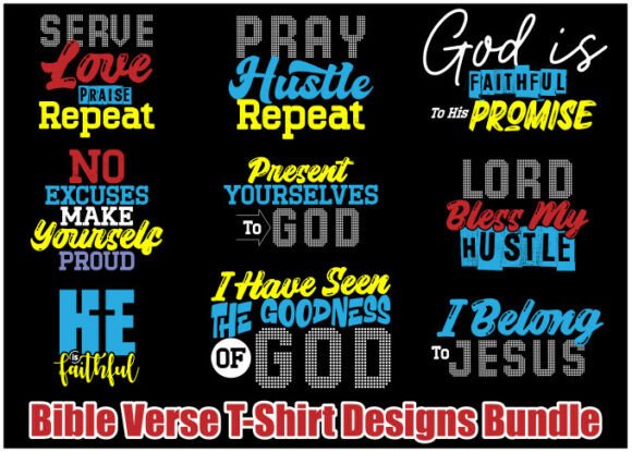 Bible Verse T-shirt Designs Bundle Review for Real Projects