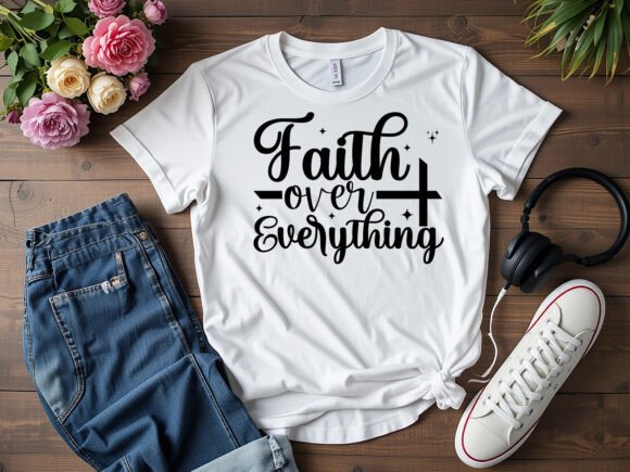 Review of Faith over Everything T-Shirt Design for Real Projects